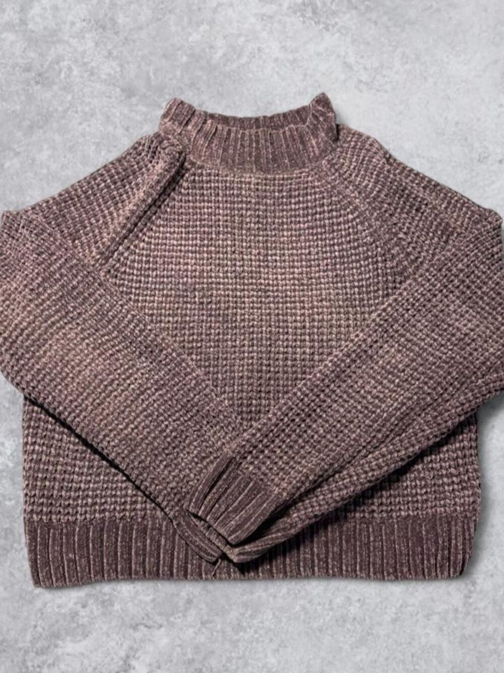 Gray H&M waffle knit sweater - size L